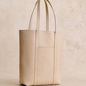 Sézane Cream The Tote Bag Patent Leather EUC